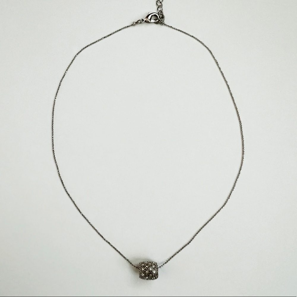 Dainty Necklace with Crystal Pendant